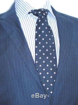 Bnwt Mens Ralph Lauren Luxuxury Pinstripe Grey Slim Fit Suit 40r 34 X Unhemmed