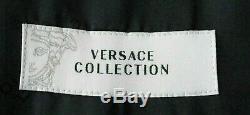 Bnwt Mens Versace Collection Tonik Stripey Navy Blue Slim Fit Suit 38r W32