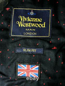 Bnwt Mens Vivienne Westwood London Mocca Brown Slim Fit Suit Jacket Blazer 40r