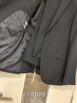 Bnwt Modern Mens Jaeger Black 100% Wool Slim Fit Suit Chest 40 Waist 36 Rrp £395