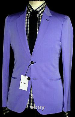 Bnwt Rare Mens Luxury Paul Smith Soho London Lilac Slim Fit Suit 38r W32 X L32