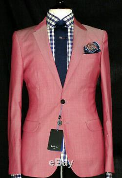 Bnwt Rare Mens Paul Smith Ps London 2019 Collection Pink Slim Fit Suit 40r W34