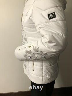 Bogner women's ski suit Jacket Cyra white +pants US L EU 40 NWT slim fit US 8