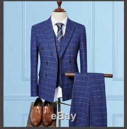 Brand New Navy Double Breasted Suit Size Small Mens (UK38) Slim fitting