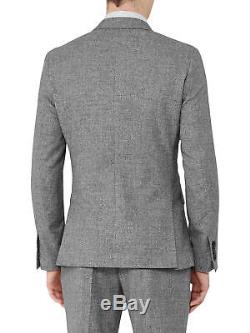 Brand New Reiss'Bribe' Mottled Weave Double Breasted Slim Fit Suit UK38 W32