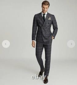 Brand New Reiss Dream Slim Fit Double Breasted Suit 40R, 36W RRP £430