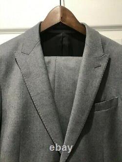 Brand New Reiss'Samuel' Peak Lapel Modern Grey Slim Fit Suit Size 36 W30