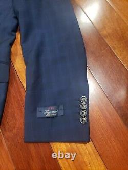 Brooks Brothers 1818 Fitzgerald Fit Navy Plaid Suit Size 40