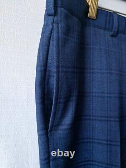 Brooks Brothers Dark Blue Formal Suit Trousers W42 L32 Explorer Milano Slim Fit