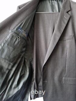 Brooks Brothers Dark Grey Formal Suit Slim Milano Fit 48L W42 Men's 100% Wool
