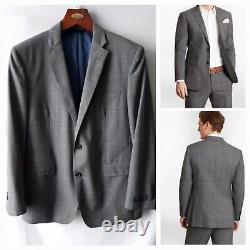 Brooks Brothers Grey Checkered Formal Blazer 46R Milano Slim Fit Suit Jacket New