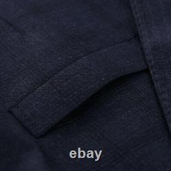 Brunello Cucinelli Slim-Fit Dark Blue Subtle Check Wool Suit 48R (Eu 58)