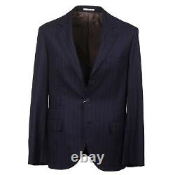 Brunello Cucinelli Slim-Fit Navy Blue Stripe Wool-Silk Suit 40R (Eu 50) NWT