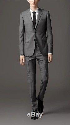 Burberry London 135015 Men's Slim Fit Dark Grey Suit 2 Piece sz. 48 S/US 38
