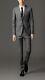 Burberry London 135017 Men's Slim Fit Dark Grey Suit 2 Piece sz. 46L /US 36