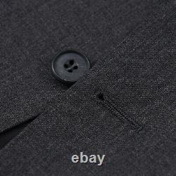 Burberry London Slim-Fit Essential Solid Charcoal Gray Wool Suit 44 (Eu 54)