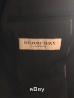 Burberry London Virgin Wool Slim Fit Suit in Black 54R/44R