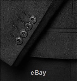 Burberry Mens Black Slim-Fit Wool Suit