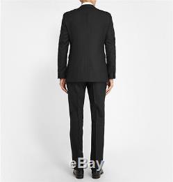 Burberry Mens Black Slim-Fit Wool Suit