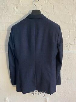 Burberry Mens Blue Slim Fit Birdseye Wool Suit £1295 Retail Jacket Pants