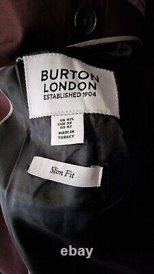 Burgundy Suit 42L Slim Fit