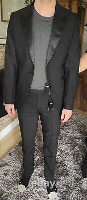 Burton Black Super Slim Fit Tuxedo Suit Jacket 42R/Trousers 36R