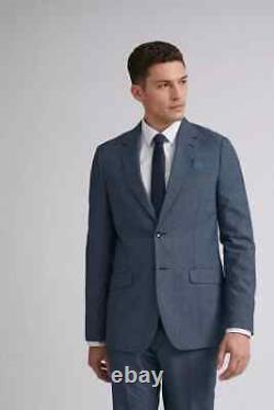 Burton Mens Slim Fit Suit Blue Jacket (38S) Trousers (30S)