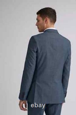 Burton Mens Slim Fit Suit Blue Jacket (38S) Trousers (30S)