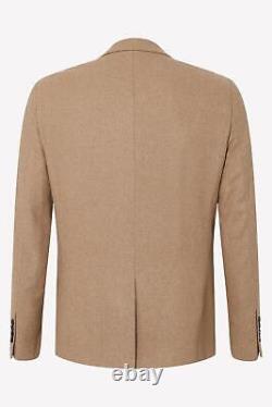 Burton Slim Fit Neutral Tweed Suit Jacket