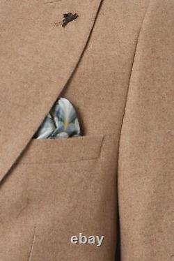Burton Slim Fit Neutral Tweed Suit Jacket