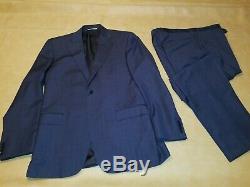 CANALI 1934 Dark Blue Slim Fit Wool Suit (56L Drop 7) 44/46L 37x33 Flat Front