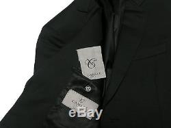 CANALI BLACK 100% Virgin Wool Suit Size US38S EU48C Slim Fit Italy NEW