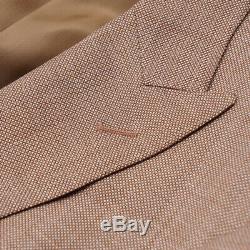 CANALI Slim-Fit Woven Wool and Linen Suit with Peak Lapels 40 R NWT $2395