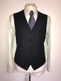 CHESTER BARRIE -Slim Fit 3 PIECE CHARCOAL WOOL SUIT 42 Reg -W34 L30 -WORN ONCE