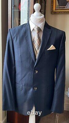 CLASS Roberto Cavalli Navy Slim Fit Luxury Suit 44UK 36W 32IL Mint Condition