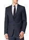 Calvin Klein 2 Piece Mens Navy Plaid Extra Slim Fit 100% Wool Suit MBYR25FY0393