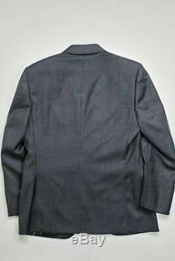 Canali Capri Sharkskin Slim Fit Suit Jacket EU 50L / US 40 L Charcoal Grey