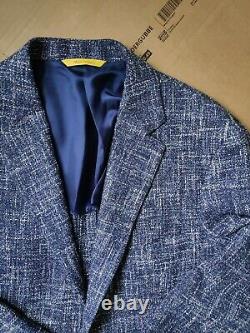 Canali Kei Unlined Blazer suit Jacket EU54/UK44 full canvassed textured slimfit