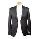 Canali Men's Two Button Black Slim Fit 100% Wool Suit US 34 EU 44
