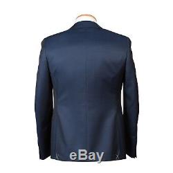 Canali Men's Two Button Blue Slim Fit 100% Wool Suit US 34 EU 44