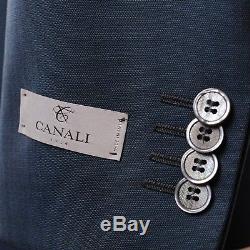 Canali Men's Two Button Blue Slim Fit 100% Wool Suit US 34 EU 44