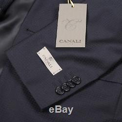 Canali Men's Two Button Navy Blue Slim Fit 100% Wool Suit US 36 EU 46