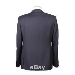 Canali Men's Two Button Navy Blue Slim Fit 100% Wool Suit US 38 EU 48