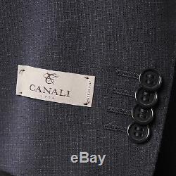 Canali Men's Two Button Navy Blue Slim Fit 100% Wool Suit US 38 EU 48