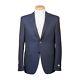 Canali Men's Two Button Navy Blue Slim Fit 100% Wool Suit US 40 EU 50