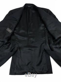 Canali Mens Black Striped Slim Fit Wool Suit 40r 32w 32l Recent