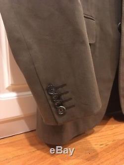 Caruso Suit Sz 36/46 Slim Fit All Cotton Green Made In Italy