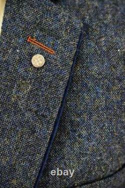 Cavani Kaos Tweed Navy Men's Slim Fit Jacket