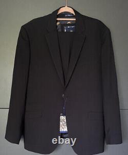 CavaniMen's Three Piece Black Slim Fit Suit for Formal Wedding Evening Dinner