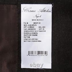 Cesare Attolini Slim-Fit Chocolate Brown Houndstooth Check Wool Suit 40R (Eu50)